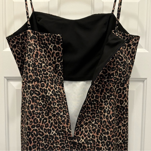 FRENCH CONNECTION | FC Leopard Cheetah Animal Print Bodycon Cocktail Dress - Picture 5 of 9
